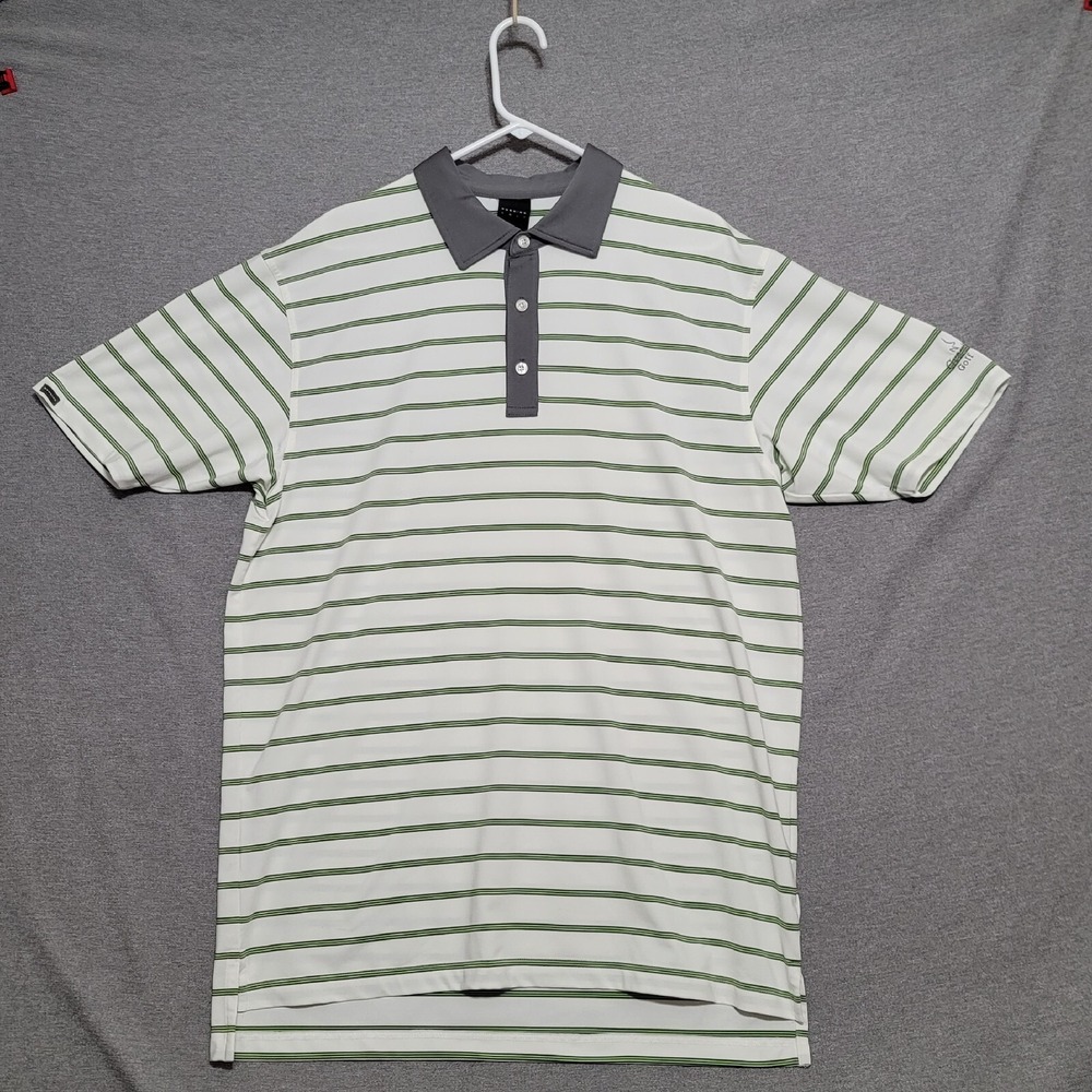 Dunning Golf Shirt Men's Polo Size XL Short Sleeve Striped Casual